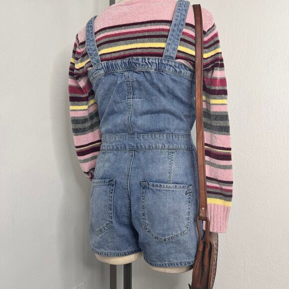 American Rag Short Overalls Shortalls Denim Rag Button Front Size 5 Indie - Picture 2 of 7